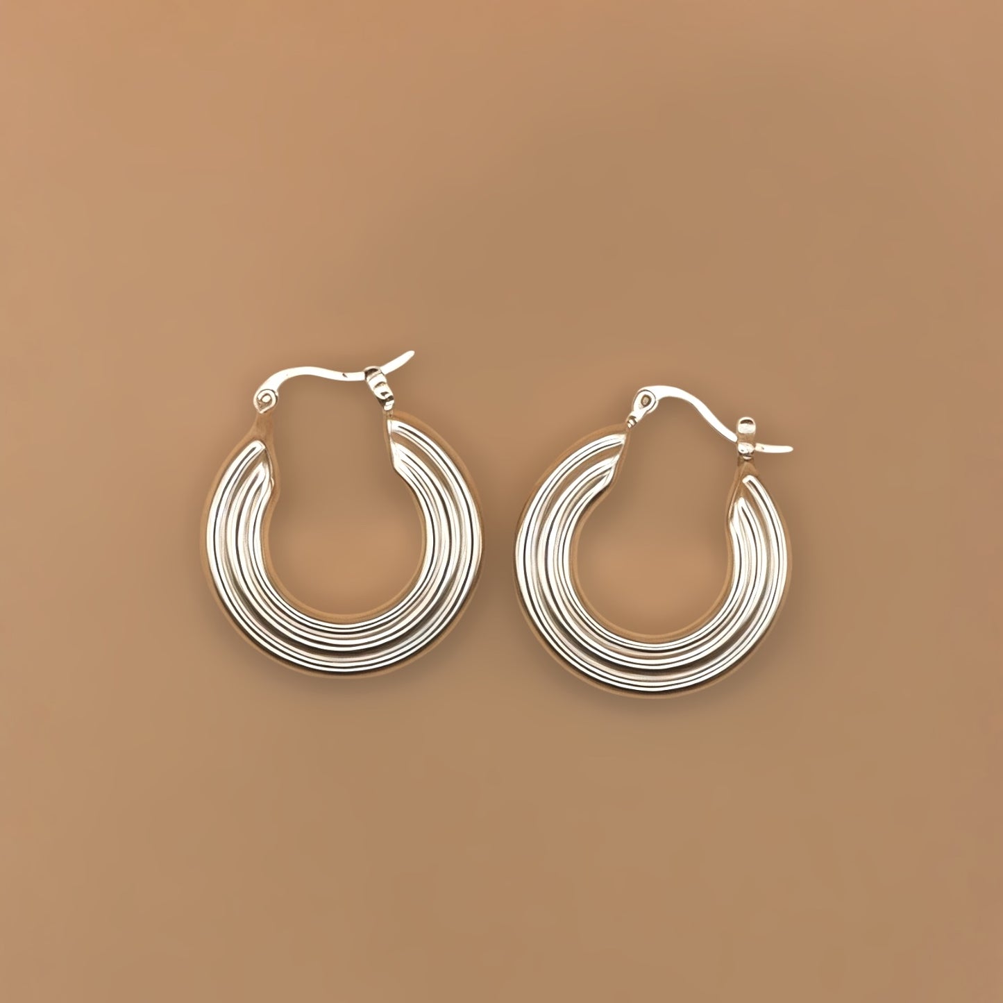 Line Hoop Earrings