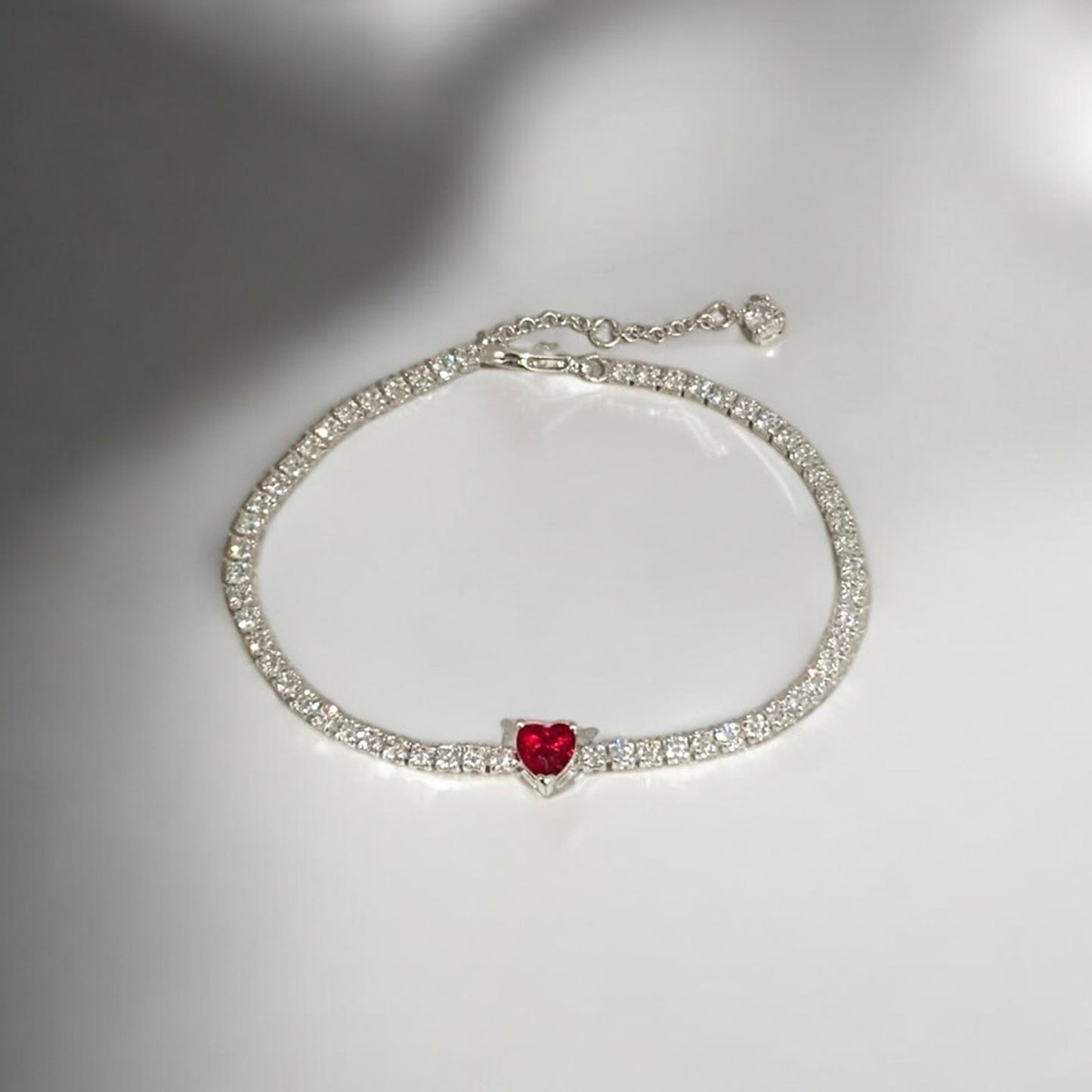 Heart Tennis Bracelet