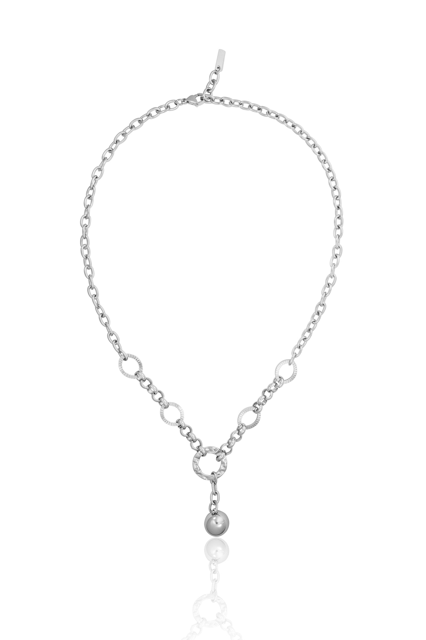 Silver Bubble Chain Necklace
