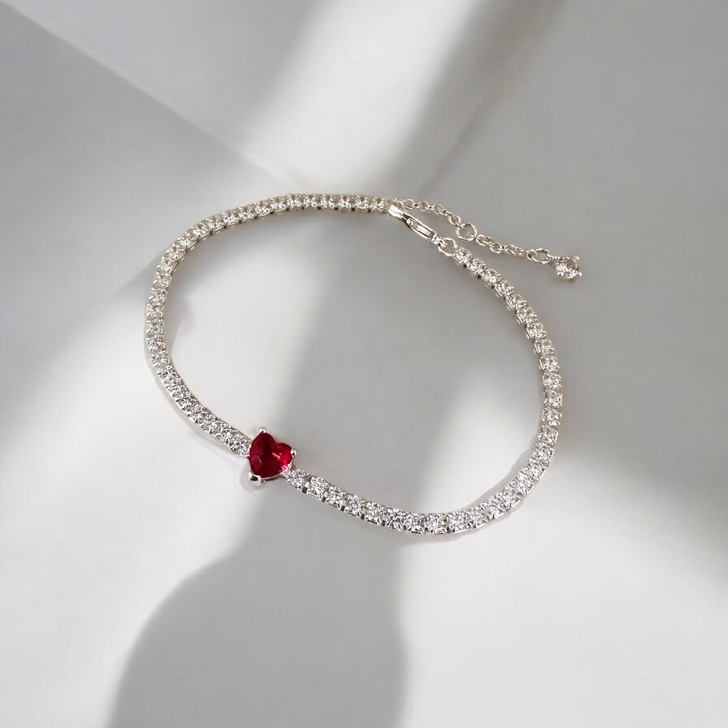 Heart Tennis Bracelet