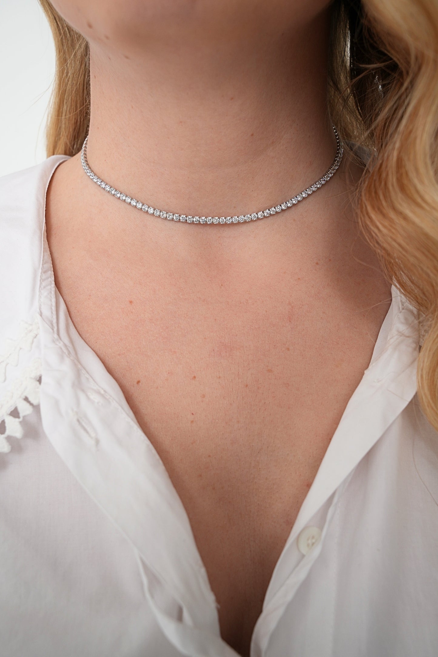 Tennis Classic Square Necklace 3mm