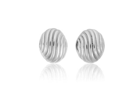 Vintage Wave Earrings Silver