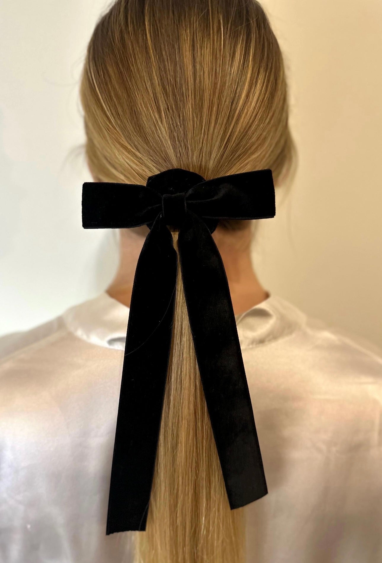 Velvet Bow Hair Scrunchie