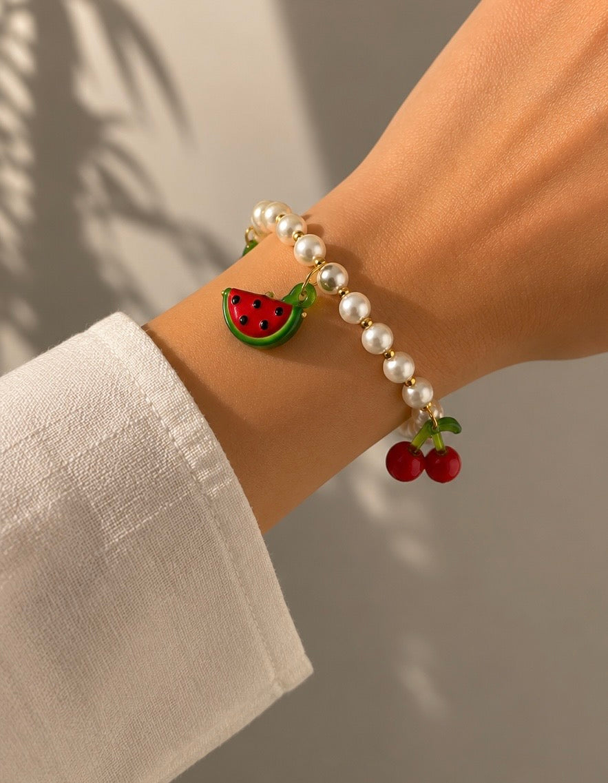 Lucky Fruit Charm Bracelet