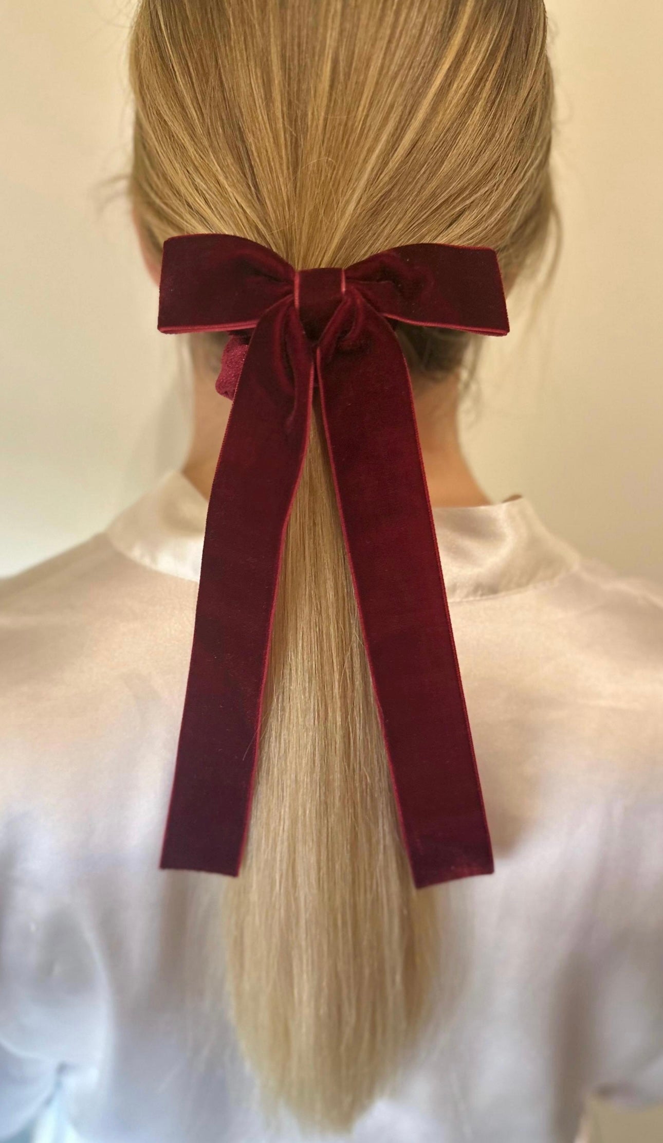 Velvet Bow Hair Scrunchie