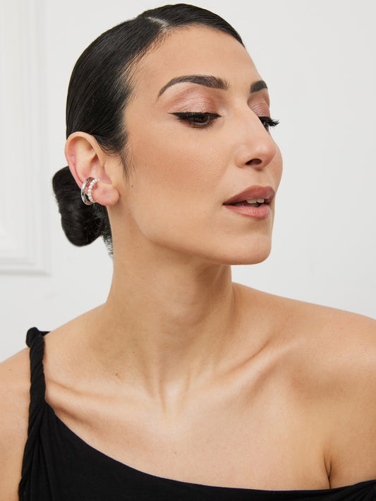 Lotus Ear Cuff Earrings