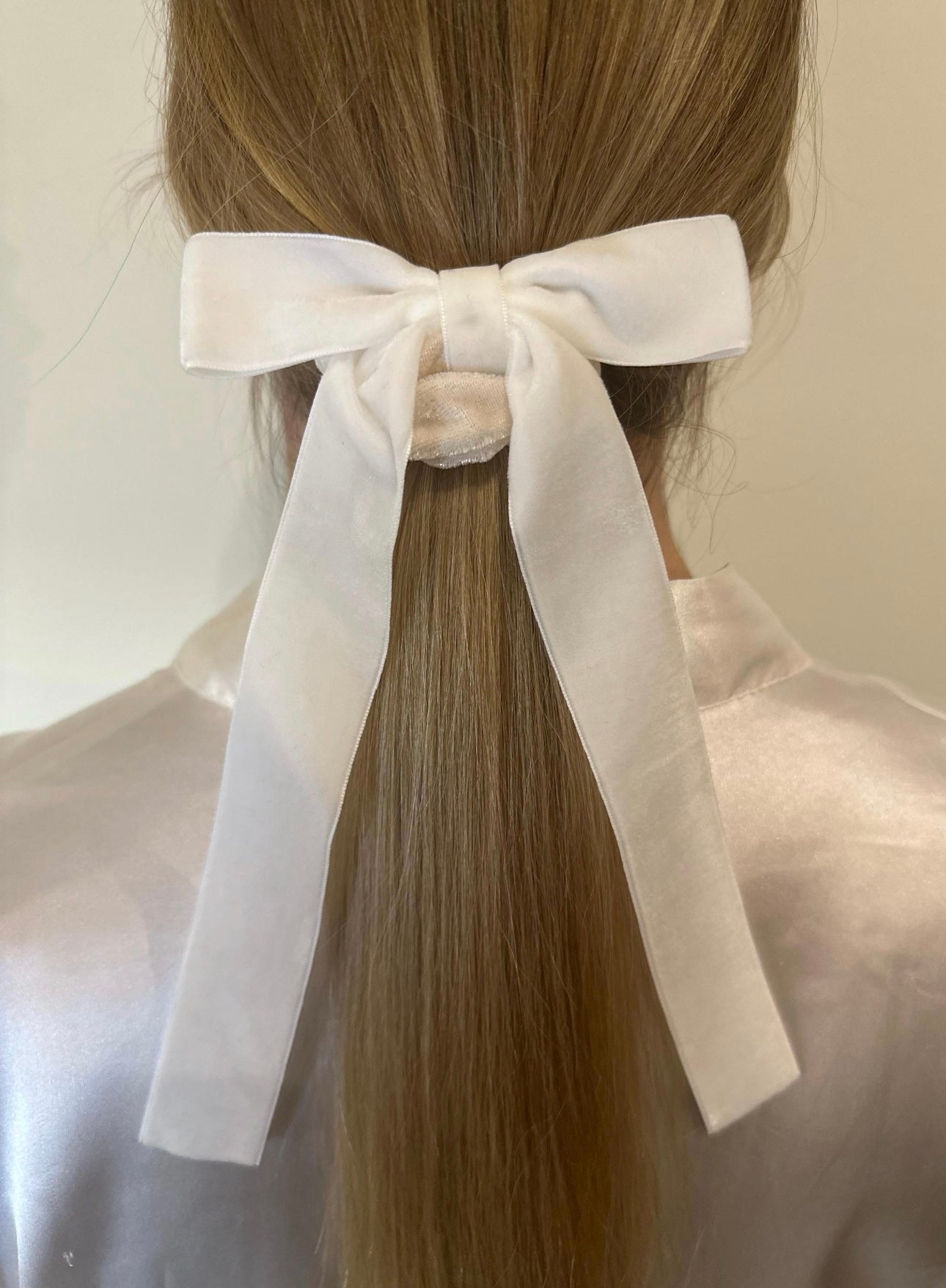 Velvet Bow Hair Scrunchie