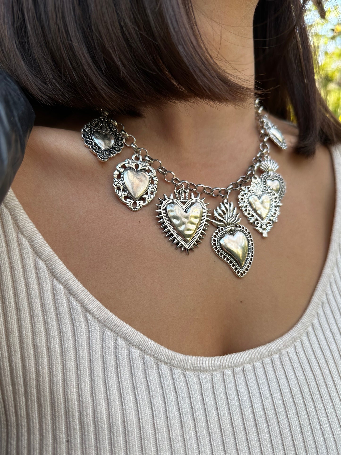 Sacred Heart Statement Necklace