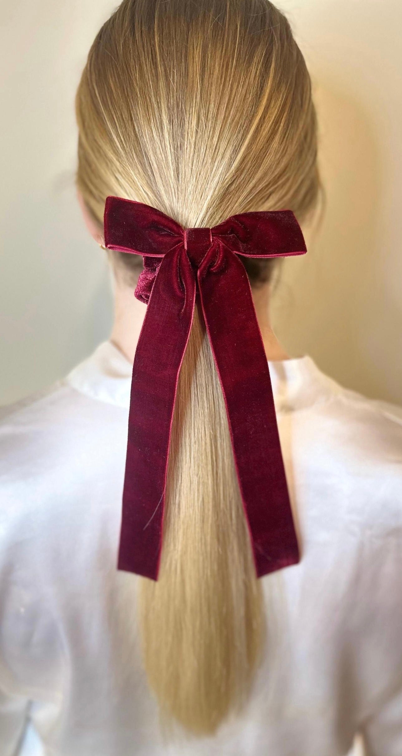 Velvet Bow Hair Scrunchie