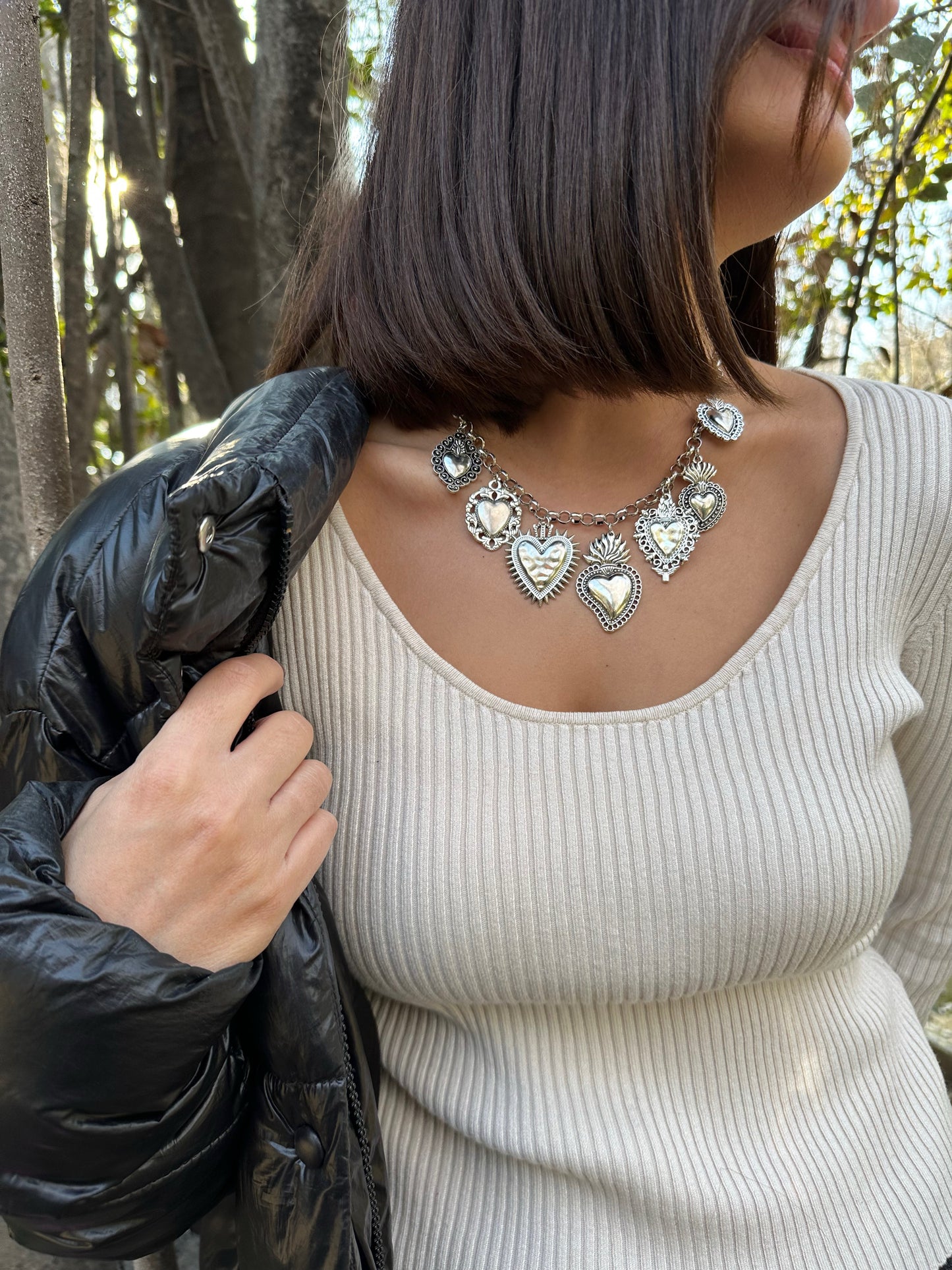 Sacred Heart Statement Necklace