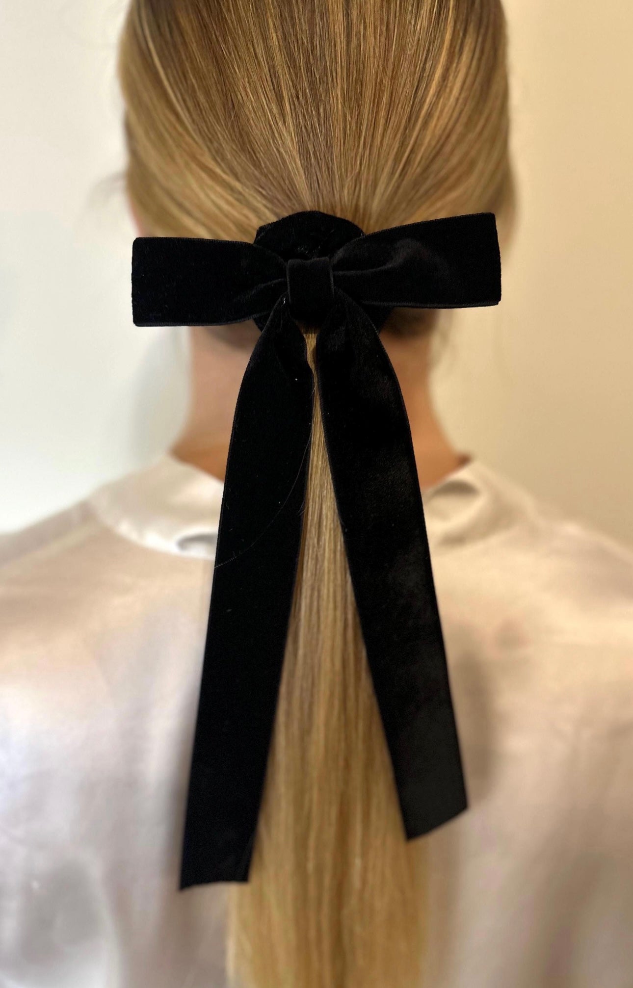 Velvet Bow Hair Scrunchie