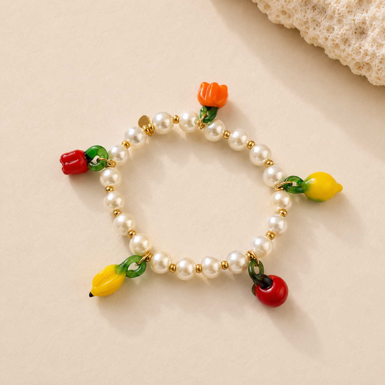 Lucky Fruit Charm Bracelet
