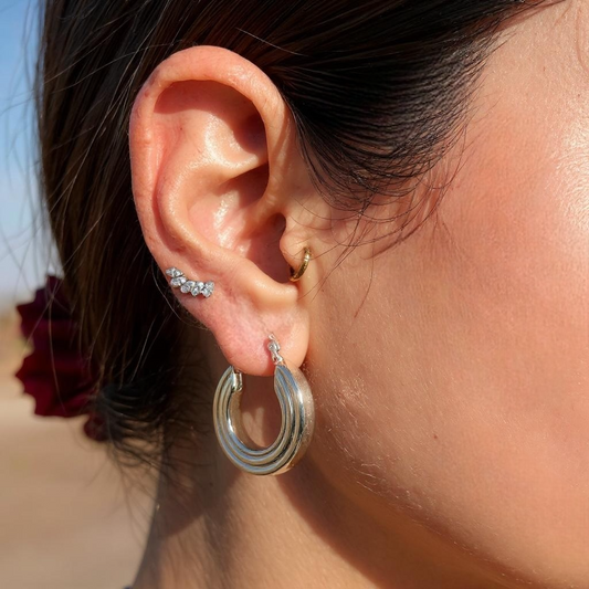 Line Hoop Earrings