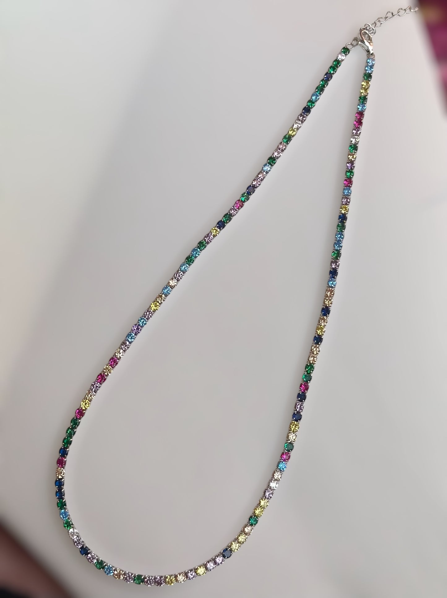 Rainbow Tennis Necklace