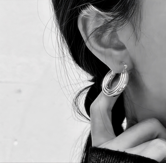 Line Hoop Earrings